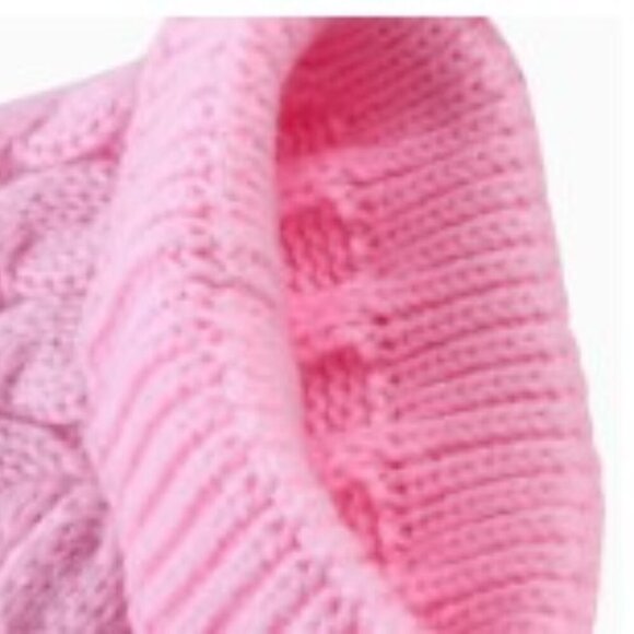 Cozy Knit Pet Sweater for Cats & Dogs - Warm Pullover, PINK, Size M - Picture 2 of 8